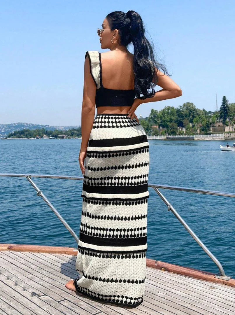 Maria Ruffle Bikini Top & Skirt Coord Set